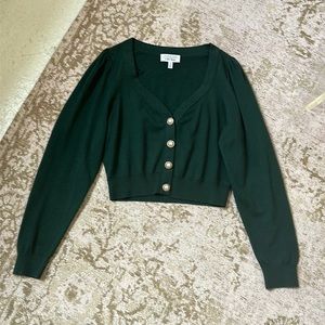 FLASH SALE 🤍 & Other Stories Cropped Cardigan w/ Custom Vintage Buttons